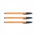 Bic Orange Ball Pen Fine 0.8mm Tip 0.3 mm Line Black Ref 1199110114 [Pack  20]