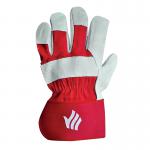 Polyco Premium Rigger Gloves Chrome Selected Leather Red (Pack of 10) LR158R HEA02747