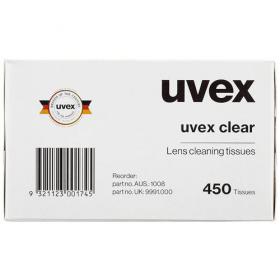 Uvex Formulated Cleaning Tissues/Wipes  Box x 450 NWT7418